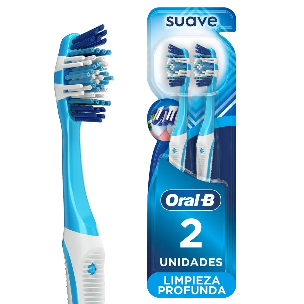 Cepillo De Dientes Suave Oral-b Advanced 5 Acciónes De Limpieza -2 Uds