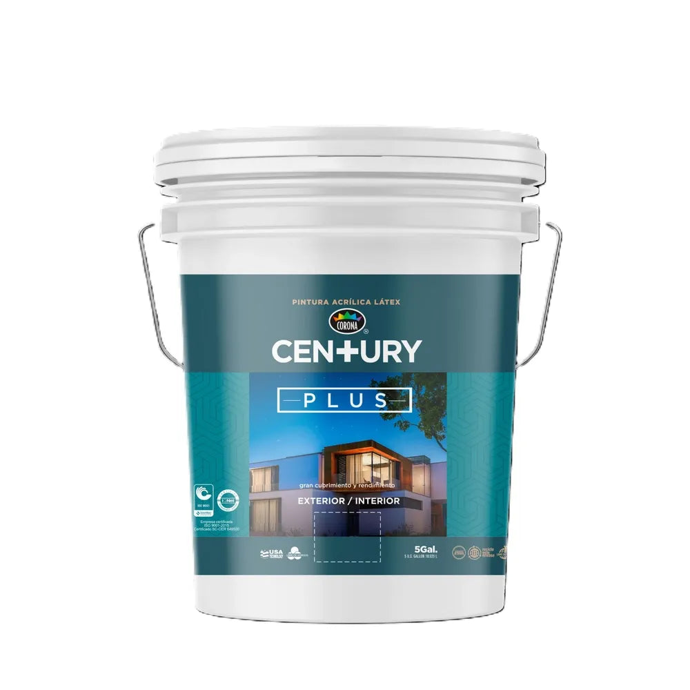 Pintura Century Plus Látex Acrílica Mate Cubeta - 5 Gal