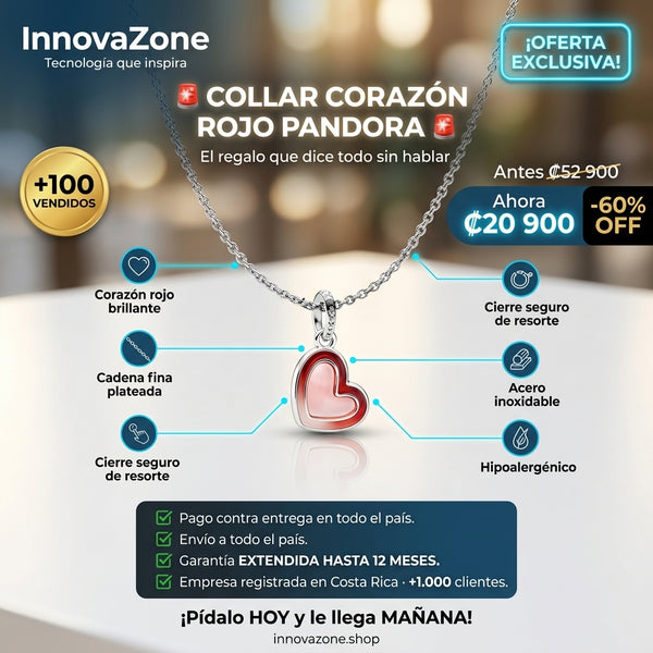 Collar Corazon Rojo Pandora oferta