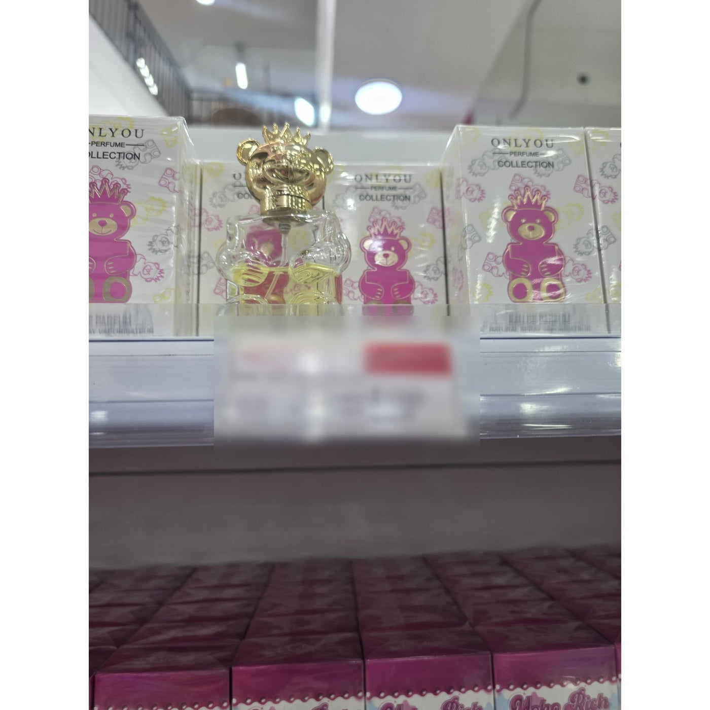 Perfume ONLYOU Collection Osito Eau de Parfum botella de vidrio con tapa dorada