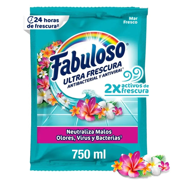 Desinfectante Fabuloso Líquido Aroma Mar Fresco - 750 Ml