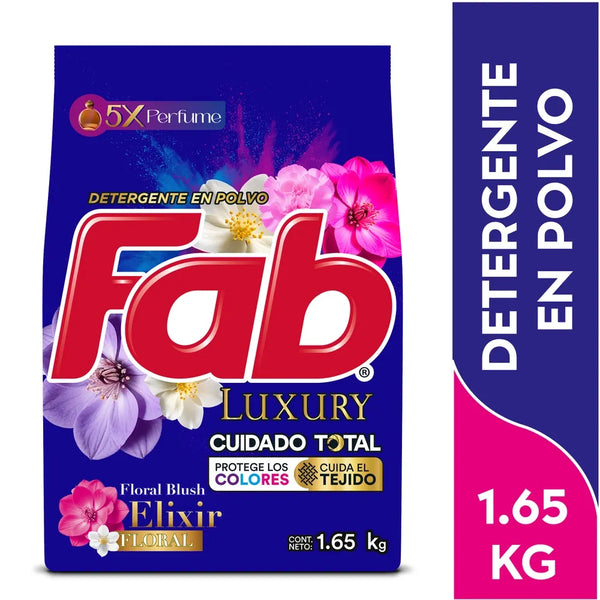 Detergente En Polvo Fab Luxury Elixir - 1.65 Kg