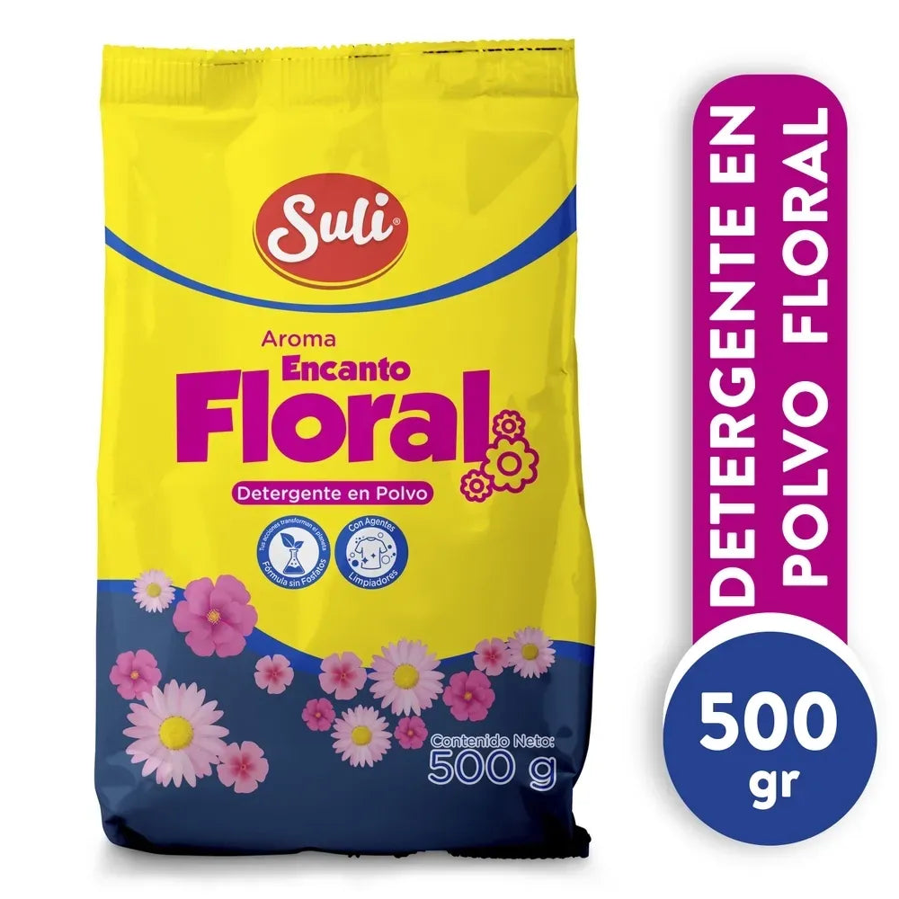 Detergente En Polvo Suli Aroma Floral - 500 G