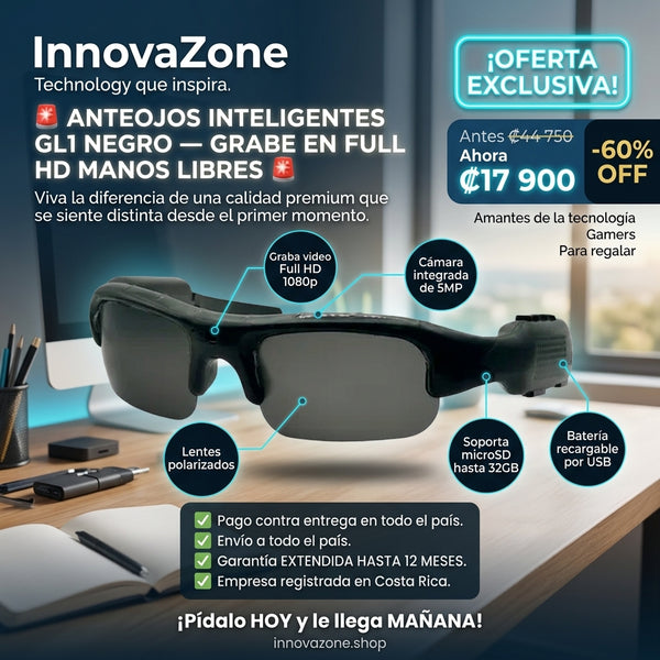 ANTEOJOS INTELIGENTES GL1 NEGRO - oferta