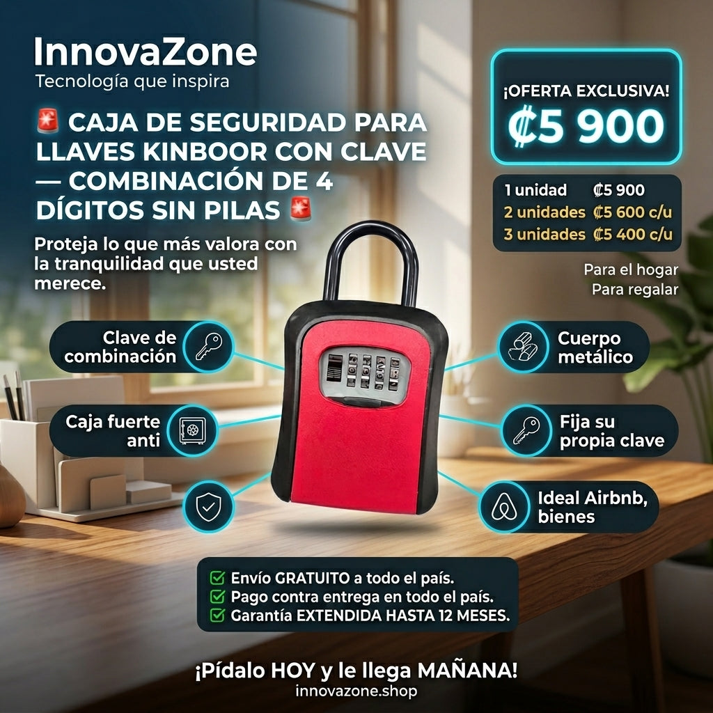 Caja de Seguridad para Llaves KINBOOR con Clave - oferta