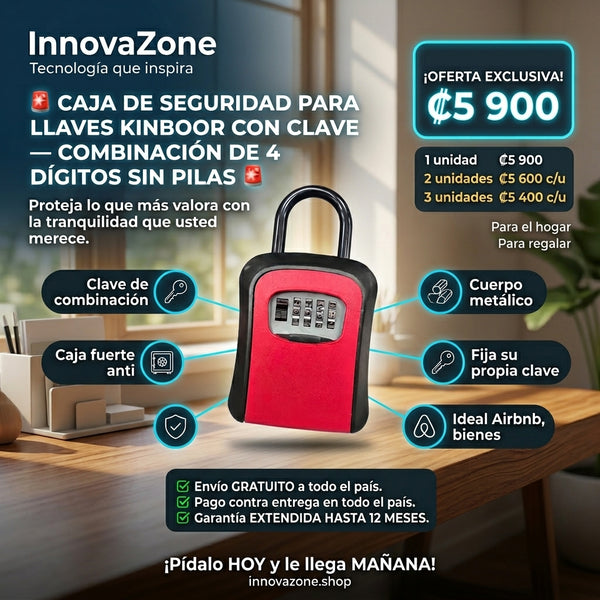 Caja de Seguridad para Llaves KINBOOR con Clave - oferta