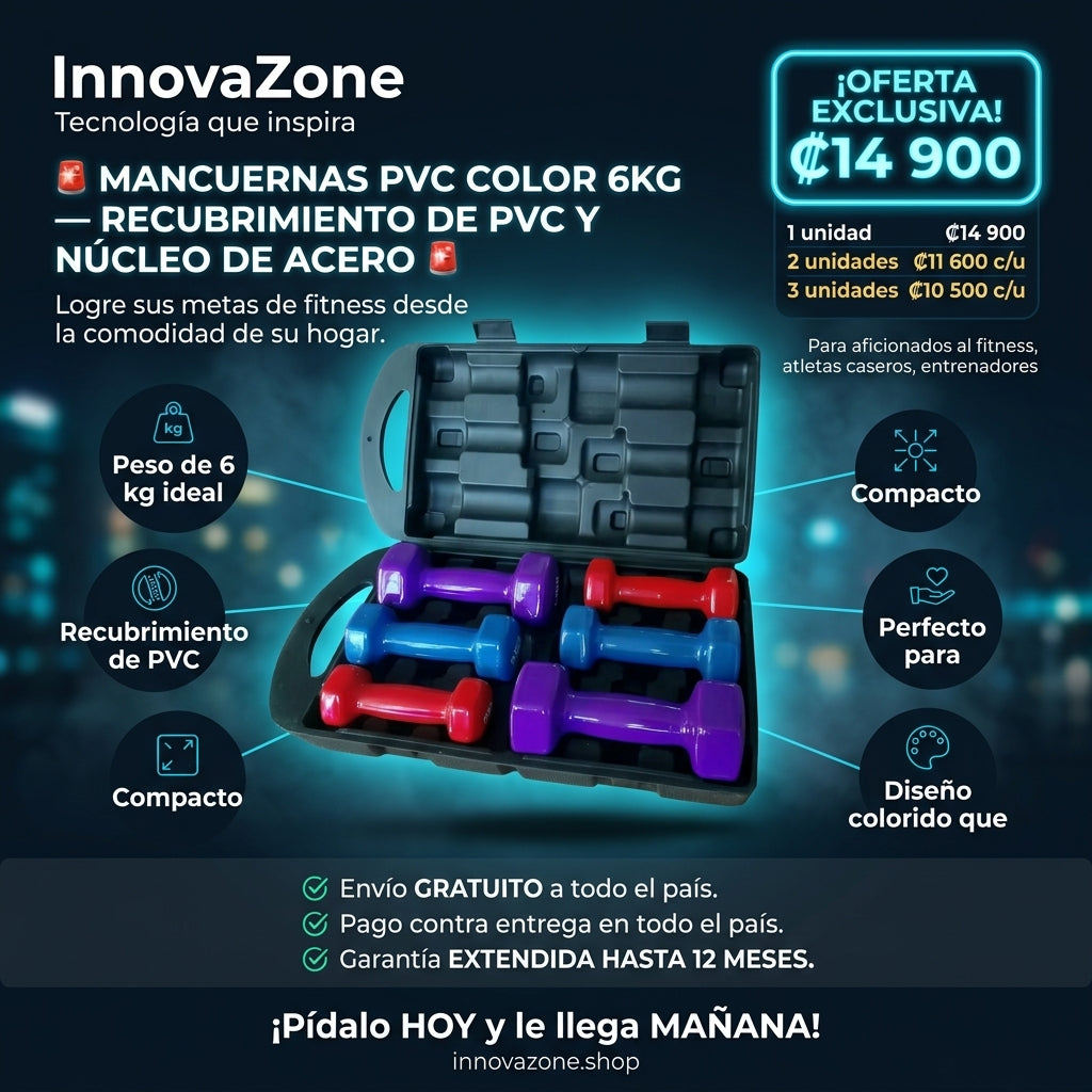 Mancuernas PVC Color 6kg - oferta