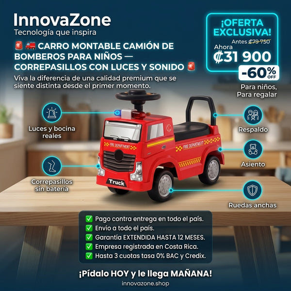 🚒 Carro Montable Camión de Bomberos para Niños - oferta