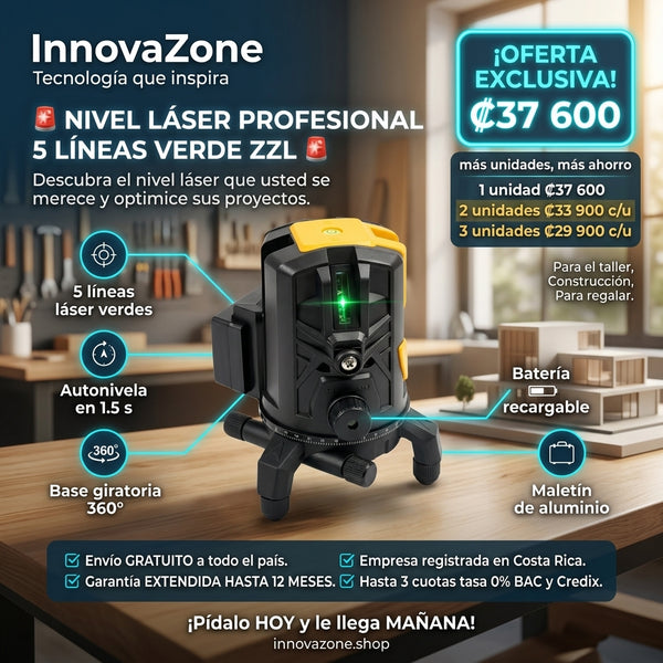 Nivel Láser 5 Líneas Verde ZZL - oferta
