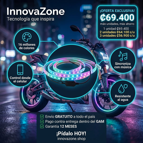 Luces LED RGB Multicolor para Moto y Carro CY-FX - oferta