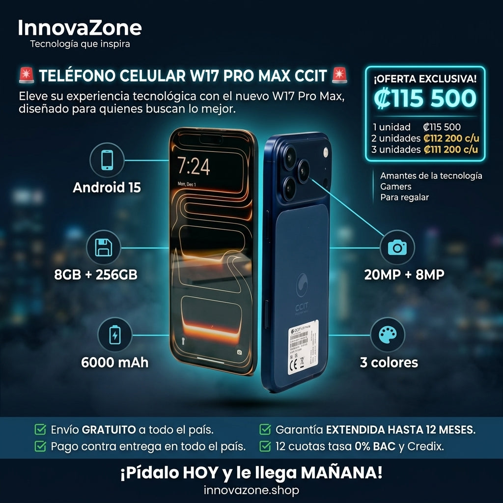 W17 Pro Max oferta frente y atras
