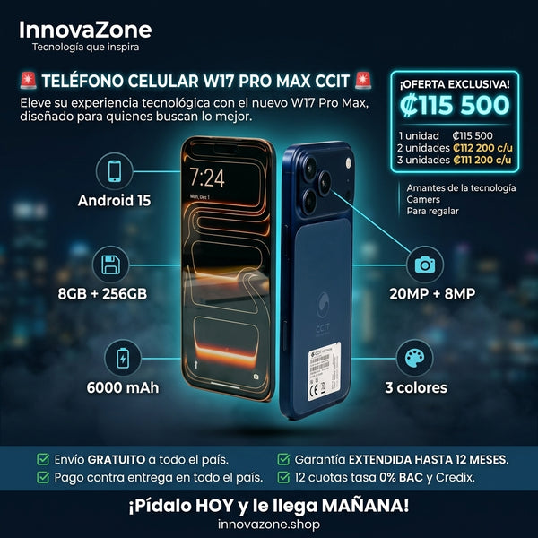 W17 Pro Max oferta frente y atras