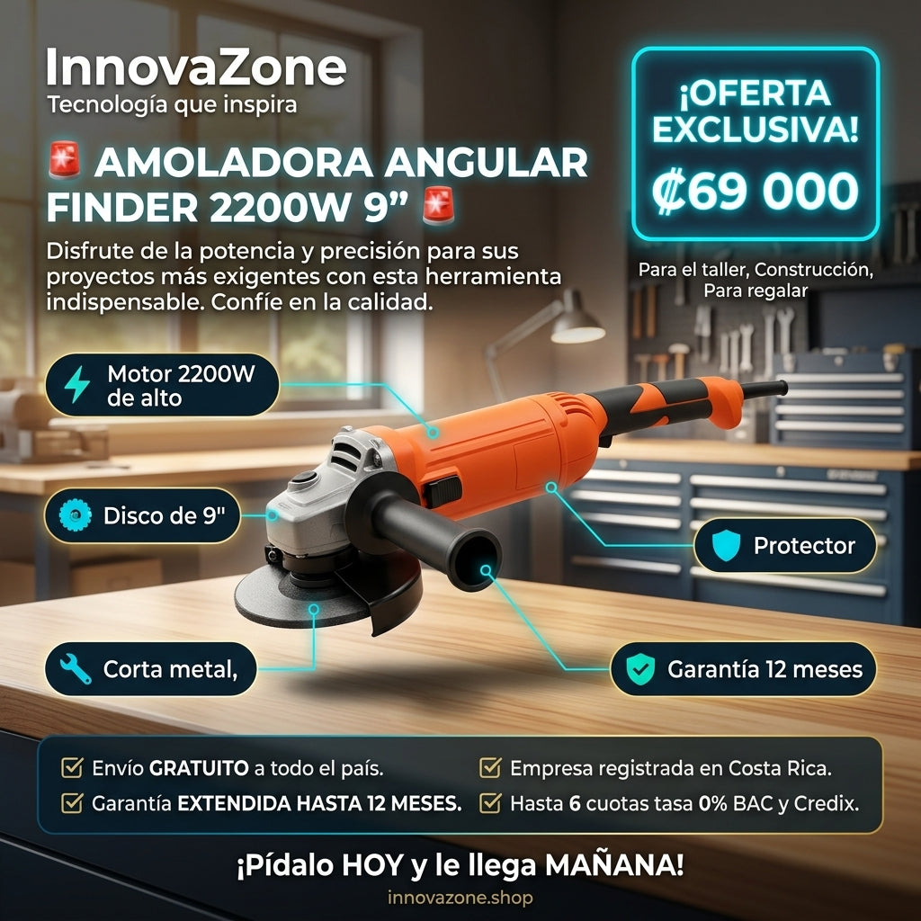 Amoladora Angular Finder FD-485 2200W 9 pulgadas oferta InnovaZone