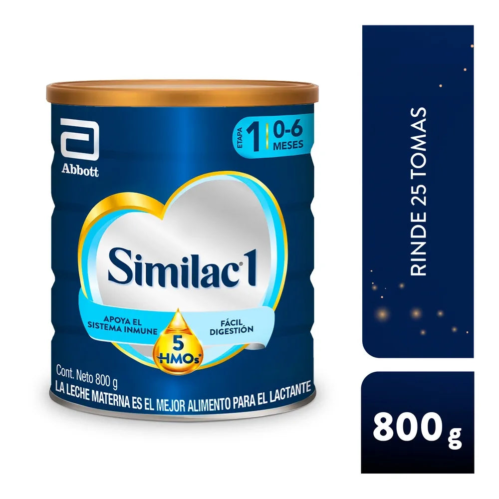 Fórmula Infantil Similac 1 Hmo 5 Apoya El Sistema Inmune - 800 G
