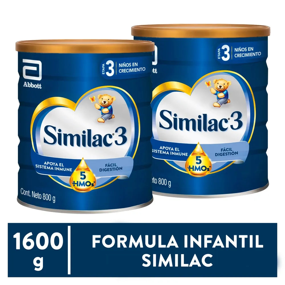 Fórmula Infantil Similac® 3, Niños En Crecimiento 2 Pack -1600 G