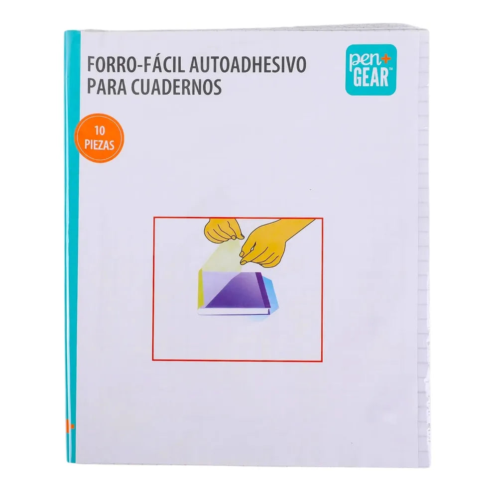 Forro Cuadernos Pen Gear Autoadhesivo - 10 Pzas