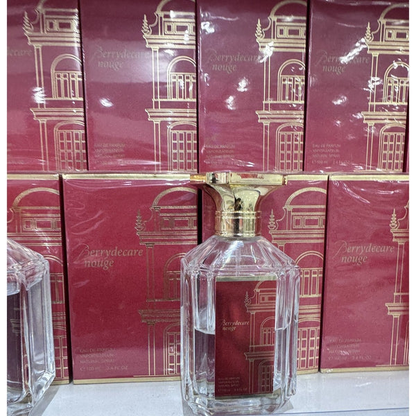 Perfume Berrydecare Rouge Eau de Parfum 100ml Frasco Facetado con Tapa Dorada