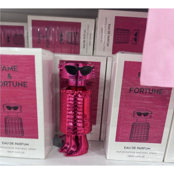 Perfume FAME & FORTUNE Eau de Parfum 100ml Frasco Fucsia Metálico