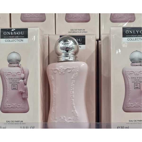 Perfume ONLYOU Collection No. 898 Eau de Parfum 30ml botella rosada relieve encaje