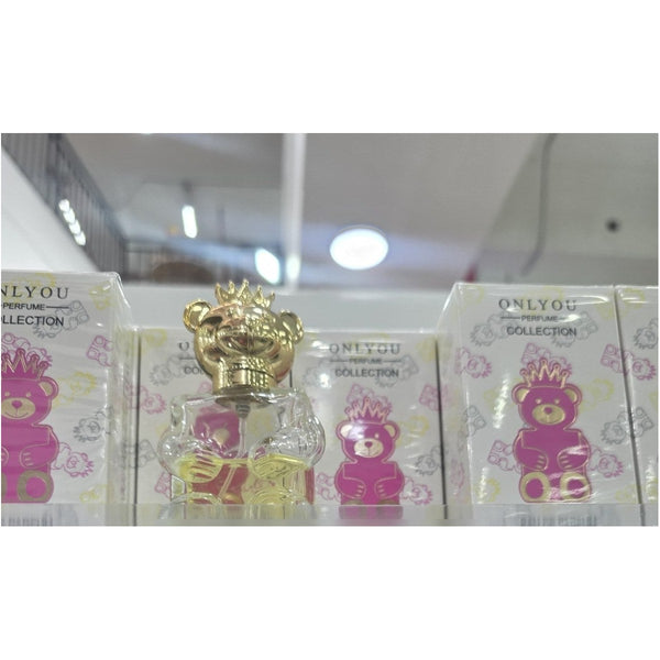 Perfume ONLYOU Collection Osito Eau de Parfum botella de vidrio con tapa dorada