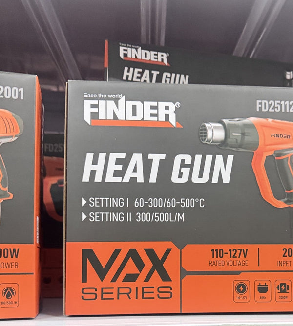 🔥 Pistola de Calor FINDER MAX 2000W · 2 Temperaturas 60-500°C · 110V Industrial