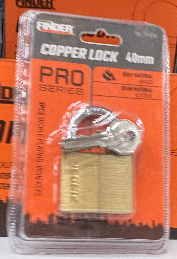 🔒 Candado de Bronce FINDER 40 mm Pro Series con 3 Llaves · Copper Lock - foto real 1