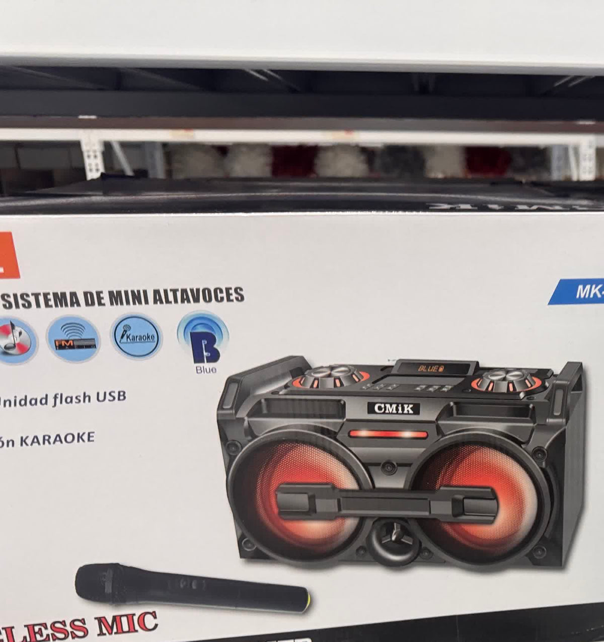 🎤 Parlante Karaoke CMiK MK-180 con Micrófono Inalámbrico · Recargable - foto real 1
