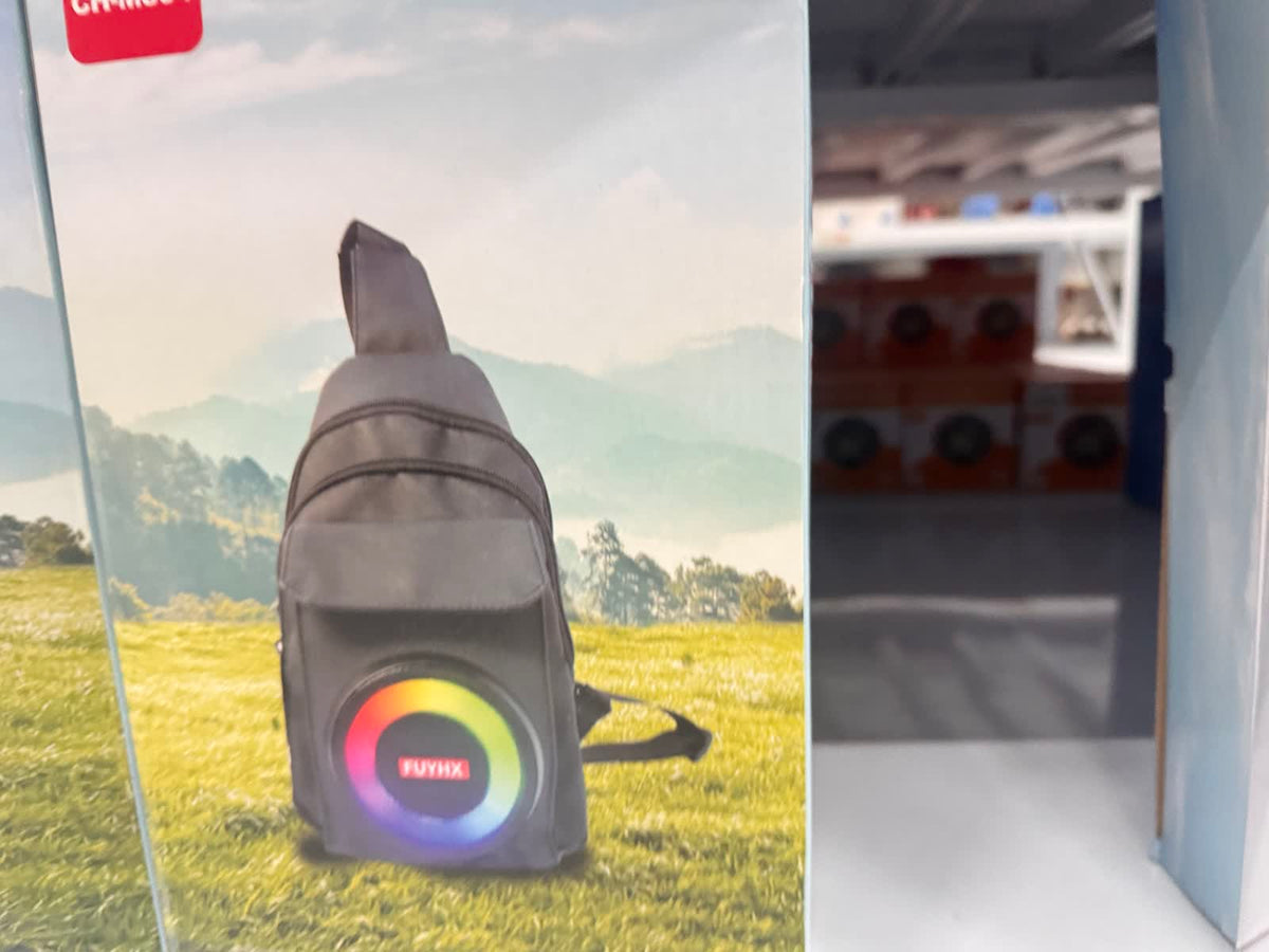 🏍️ Mariconera con Parlante Bluetooth FUYHX HMCD-003 · Luces RGB para Moto - foto real 1