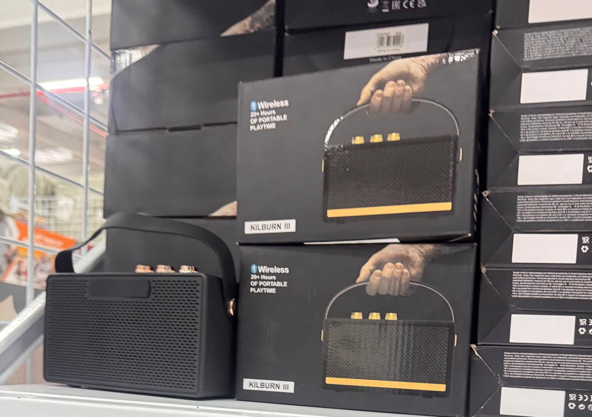 🔊 Parlante Bluetooth Kilburn III W4 · Estilo Clásico con Asa - foto real 1