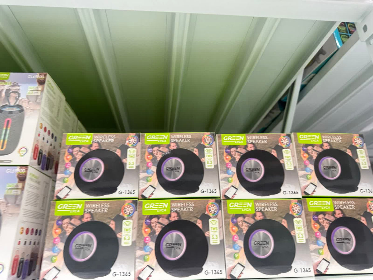 🔊 Parlante Bluetooth GREEN LYCA G-1365 con Luz RGB · TWS 5.3 - foto real 1