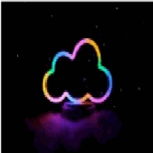 Adorno Rgb Diseño Nube Luna Unicornio
