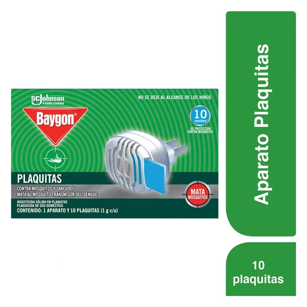 Insecticida Baygon Aparato Eléctrico Y 10 Laminitas - 10 G
