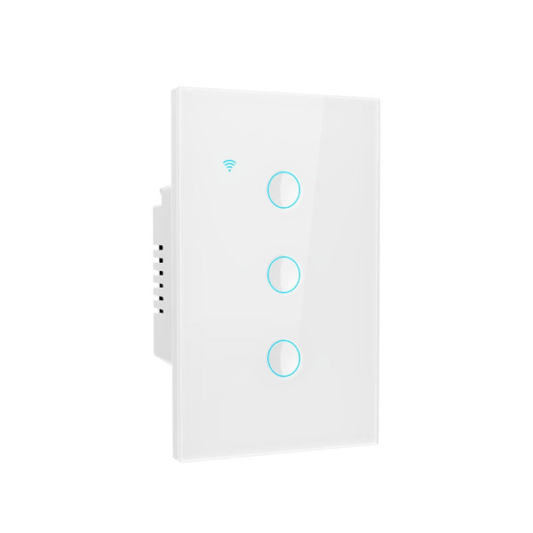 Interruptor Apagador Inteligente Tuya 3 Botones Blanco