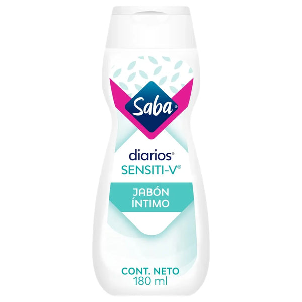 Jabón Íntimo Saba Sensiti-v Para Limpieza De Pieles Sensibles - 180 Ml