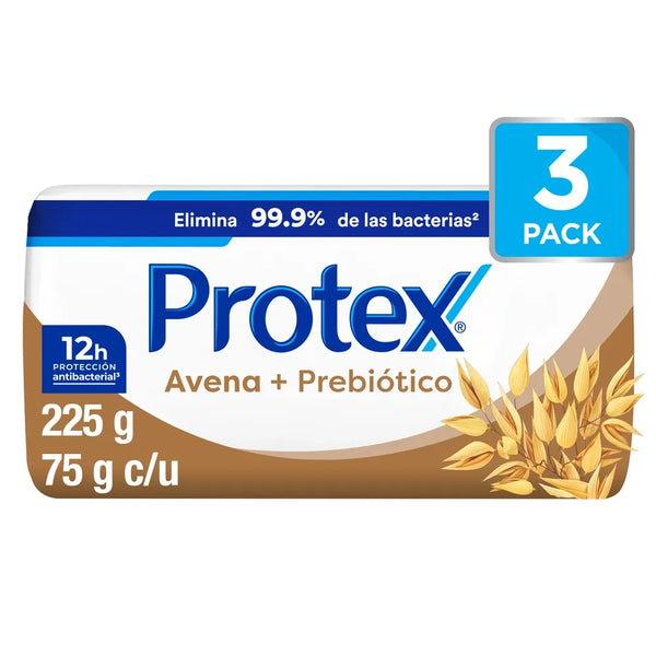 Jabón De Tocador Antibacterial Protex Avena 75 G 3 Pack