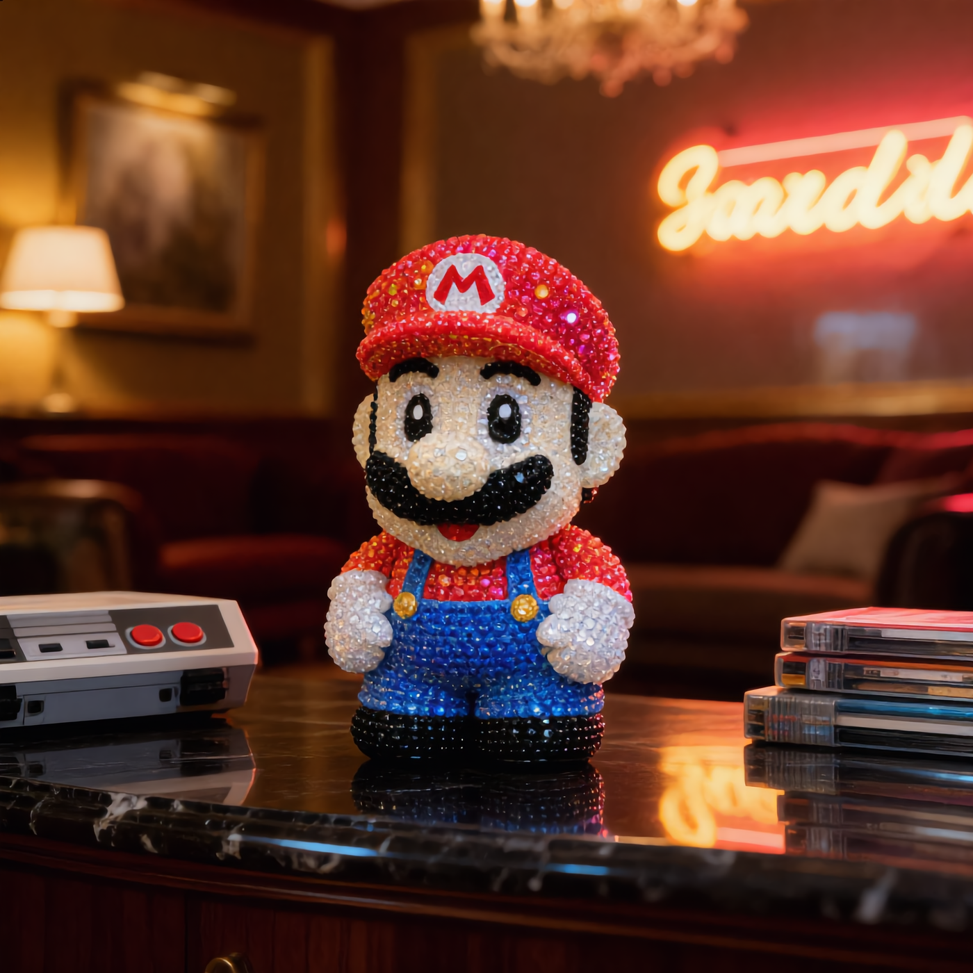 FIGURA DE MARIO CON PERLAS