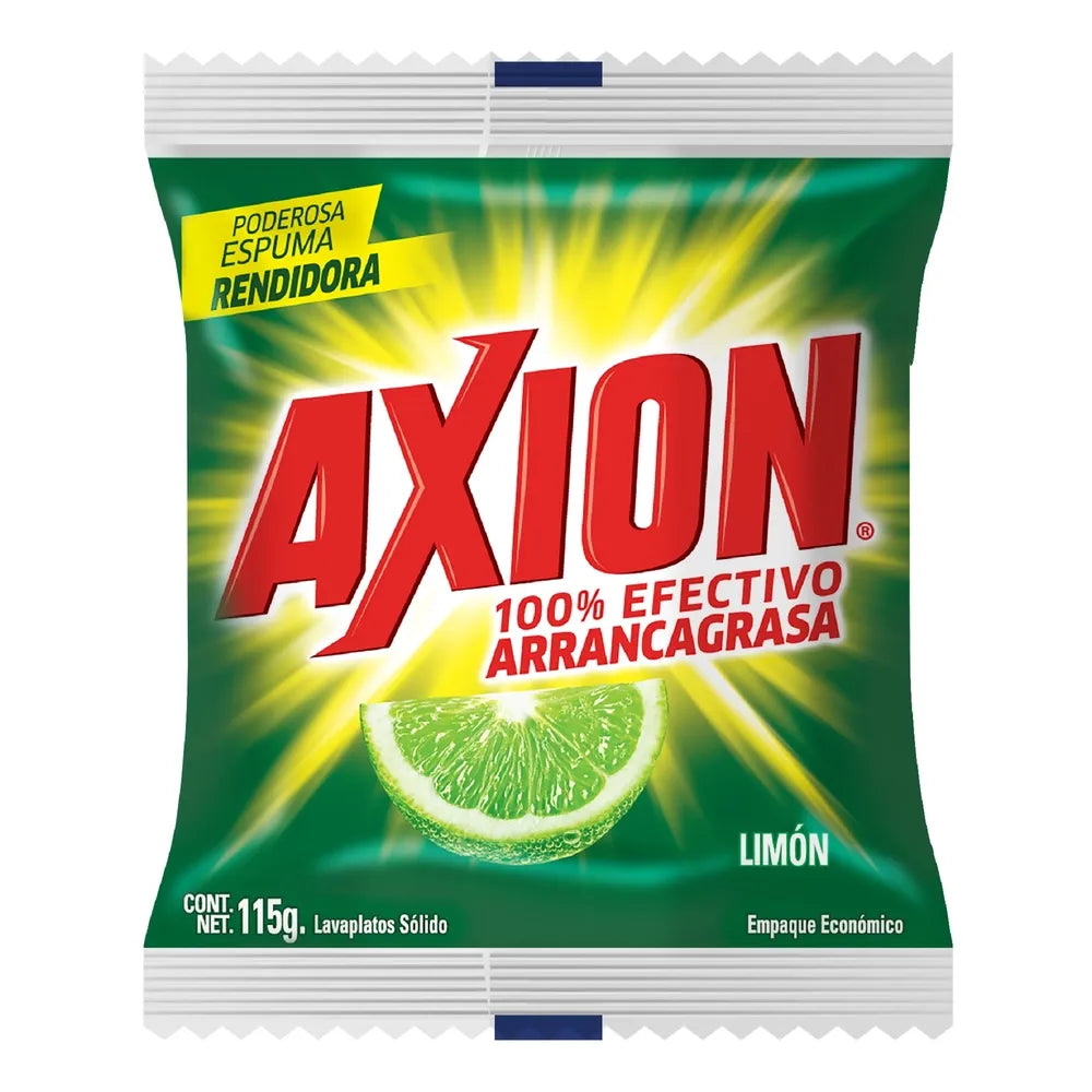 Lavaplatos Jabón Axion Limón Disco Arrancagrasa - 115 G