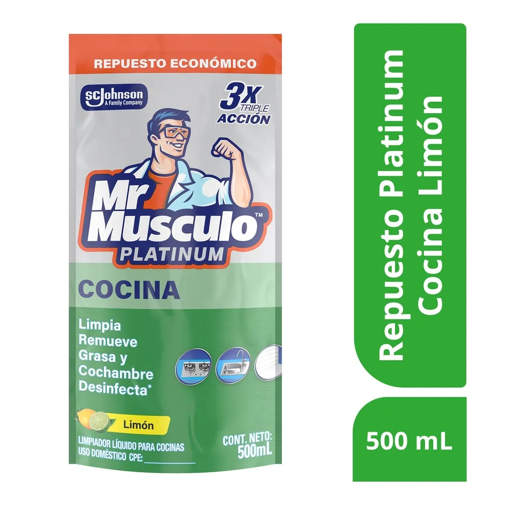 Limpiador Para Cocinas Mr. Músculo Platinum Repuesto - 500 Ml