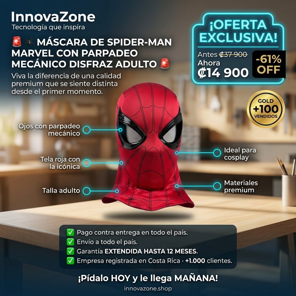 Máscara Spider-Man oferta