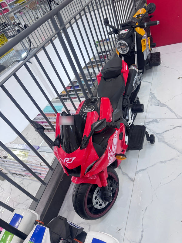 Moto eléctrica deportiva Super Moto roja para niños