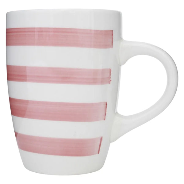 Taza De Cerámica Mainstays Con Rayas Rosa - 10 Oz
