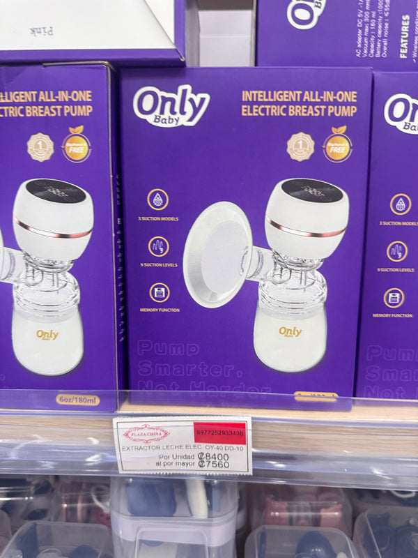 Extractor de leche eléctrico doble Only Baby OY-40 DD-10 en exhibición Plaza China