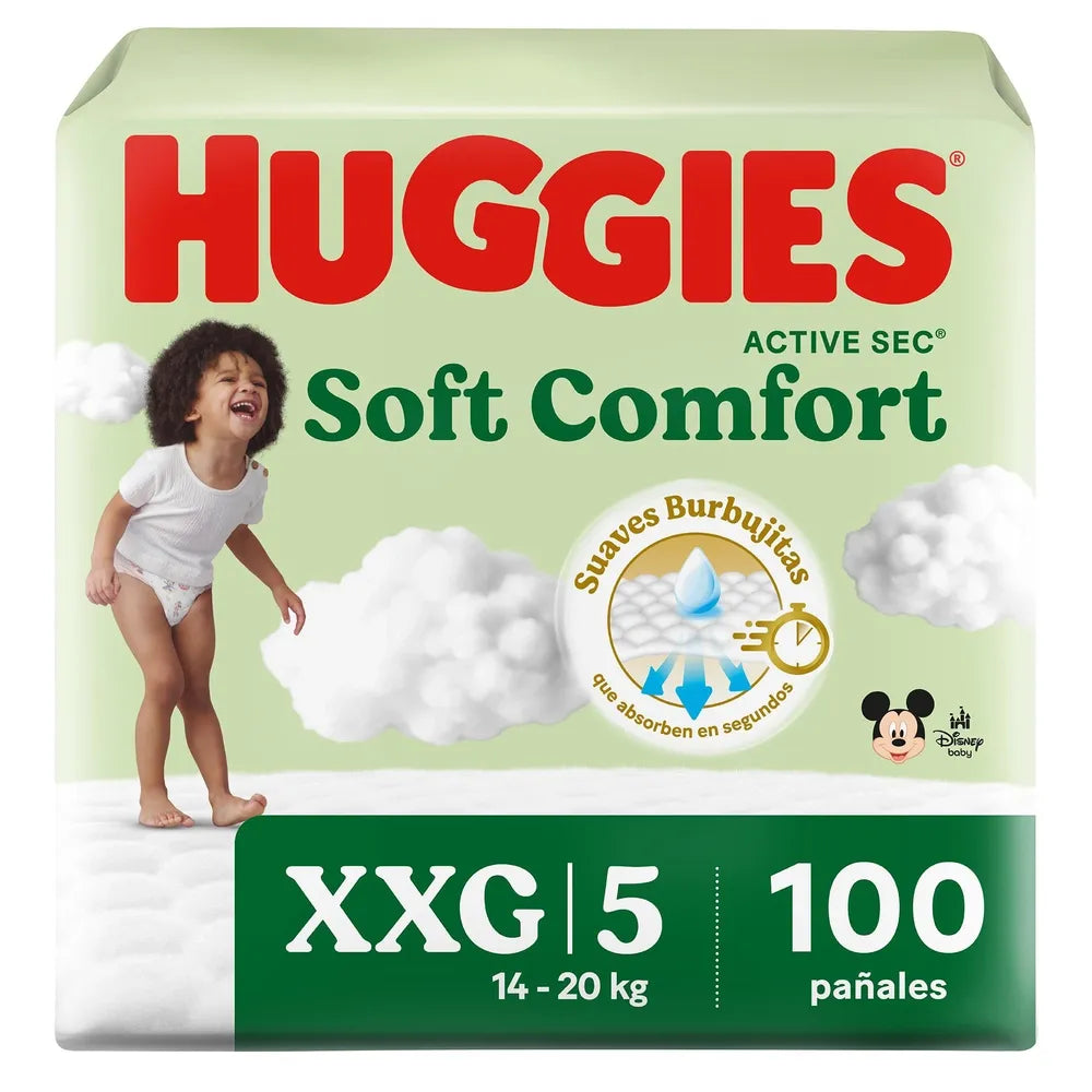 Pañales Huggies Soft Comfort Etapa 5/xxg - 100 Unidades