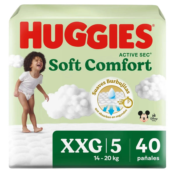 Pañales Huggies Soft Comfort Etapa 5/xxg - 40 Unidades
