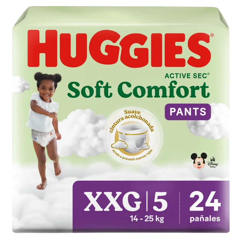 Pañales Huggies Soft Comfort Pants Etapa 5/xxg - 24 Unidades