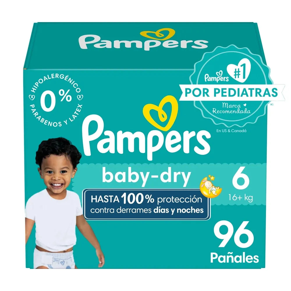 Pañales Pampers Baby-dry Talla 2 Protección Contra Derrames - 112 Uds