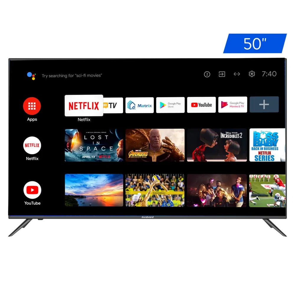 Pantalla Durabrand Smart TV 4K LED Dura50mugs2 50 Pulgadas