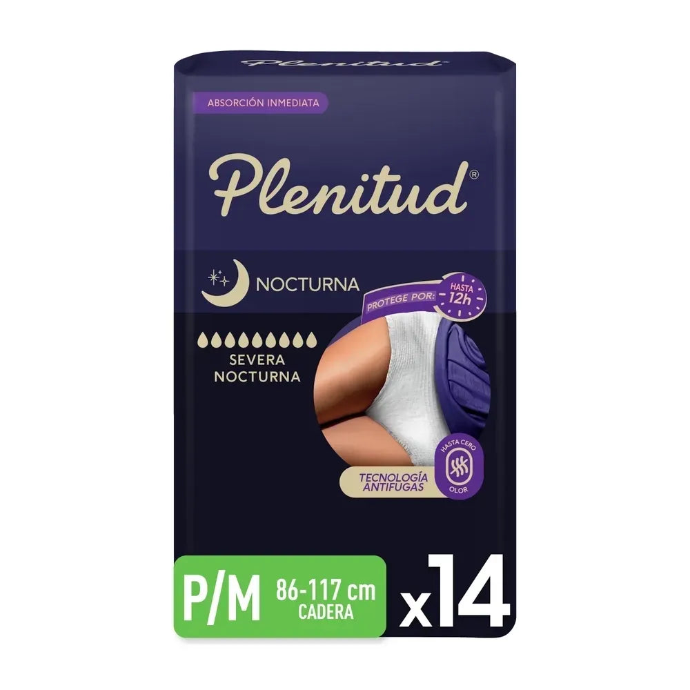 Pants Para Adulto Plenitud Protect Plus Nocturna P/M - 14 Unidades