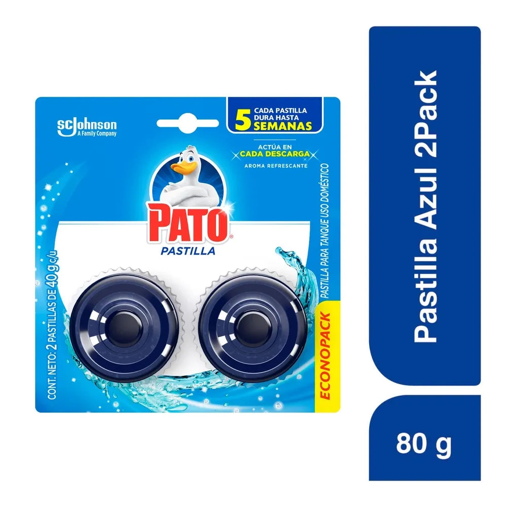 Pastilla Para Baño Pato Azul Brisa De Mar 2 Uds - 80 G