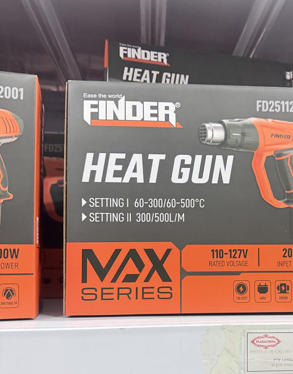 🔥 Pistola de Calor FINDER MAX 2000W · 2 Temperaturas 60-500°C · 110V Industrial